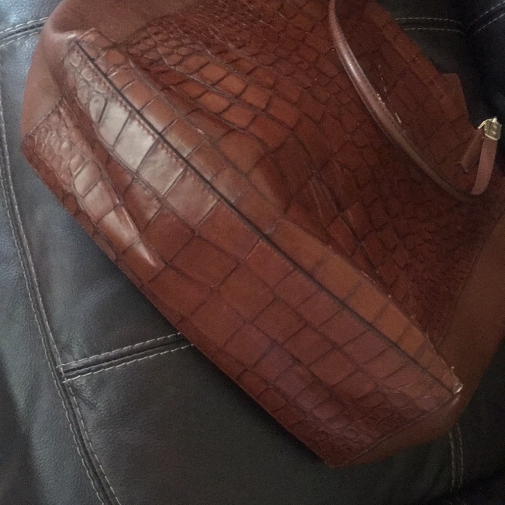 Coach brown leather tote. - Picture 5 of 5